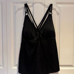Avenue Black Strappy Swim Top